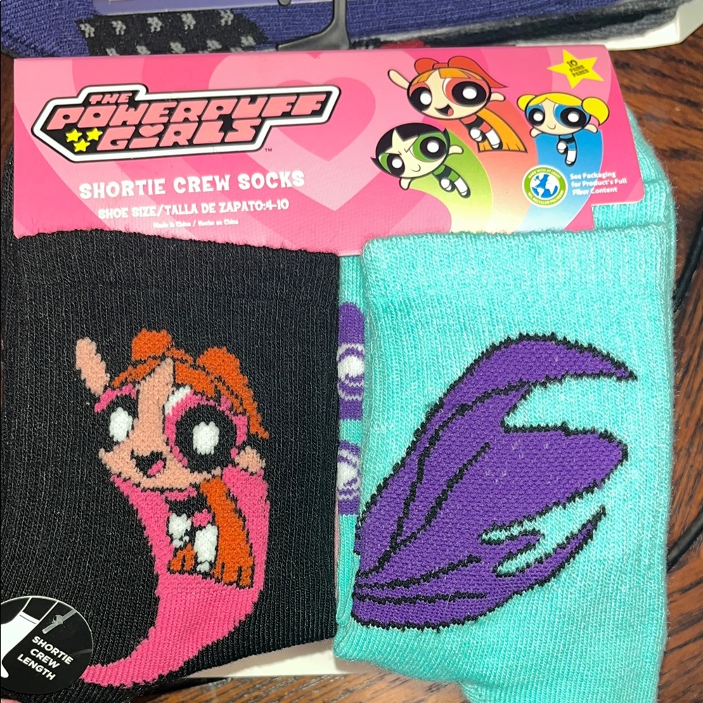 Long  Crew Socks 10 pair. Black and Teal